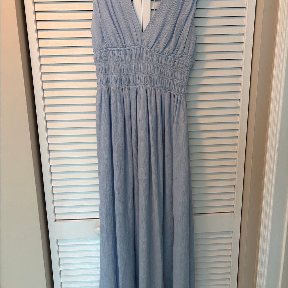 Abercrombie & Fitch Sky Blue Textured Dress